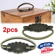 2Pcs Cabinet Knob Cupboard Handles Pull Handle Wardrobe Bronze Cabinet Drawer