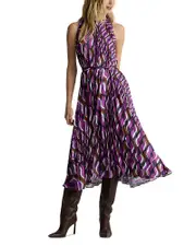 St. John 70s Block Print Dress