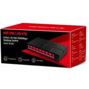 Mercusys MS108G 8-Port Gigabit Desktop Switch, 8x Gigabit Ports, Compact Design, Plug N Play, Green Ethernet Technology MS108G