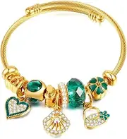 [ZhuyuanSD] Fashion beaded bracelet personalized love shell charm bracelet