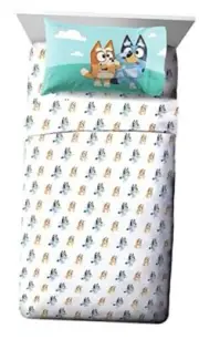 Bluey & Bingo Toddler Size Sheet Set - 3 Piece Set Super Soft and Cozy Kid’s