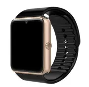 Smart Watches GT08 Clock Sync Notifier Support Sim TF Card Bluetooth Connectivity Android Phone Alloy Smartwatch - Gold With Box