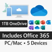 Office 356 Subscription with 1TB OneDrive Storage for 5 Devices Digital Delivery