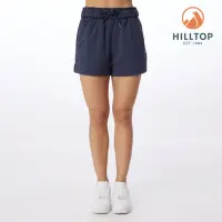 在飛比找momo購物網優惠-【Hilltop 山頂鳥】彈性短褲 女款 藍｜PS09XF7