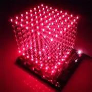 1PCS 3D LightSquared DIY Kit 8x8x8 3mm LED Cube Red Ray LED NEW