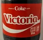 Share A Coke With Victoria 2025 Personalized Coca-Cola Coke Bottle