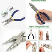 US 1-2 Stainless Steel 6-in-1 Bail Making DIY Crafts Wire Looping Forming Plier