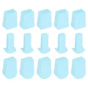 25Pcs Plastic Flat Bell End Stoppers, Cord Ends Lock with Lid, Light Blue