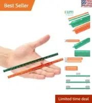 Compact Aluminum Scale Ruler Set - 6 Inch Triangular Rulers for Precision Work
