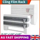 4 in 1 Cling Film Cutter Wrap Dispensers Kitchen Foil Storage Rack Roller Holder