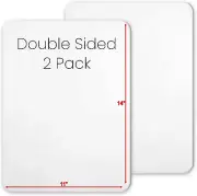 2Pack 11x14Inch Small White Board Double Sided Dry Erase Baord for Office School