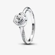 *BRAND NEW* Pandora Moments 925 Sterling Silver Rose in Bloom CZ Ring 193215C01