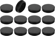 uxcell 12 Pcs Round Plastic Plug, Black Tubing End Cap Plugs, 60mm(2.36 Inch) Furniture Leg Pipe Insert, Glide Protection for Chair, Sofa, Table, Shelf
