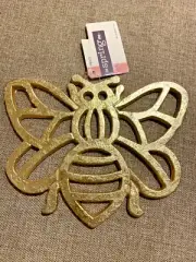 Gold Metal Bumble Bee Trivet Hot Pad NEW The Spring Shop
