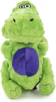 Godog Dinos Squeaker Plush Dog Toy,Large,Chew Guard Resistant,Soft & Durable