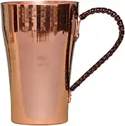 Qianly Moscow Mules Cup Copper Water Cup 400ml Copper Tumbler Cup Copper Mug for Home Coffee Shop, with Handle