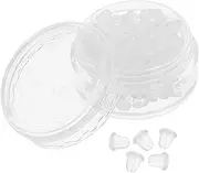 JEWEDECO 100pcs Secure Silicone Earring Backs for Women Locking Earring Stoppers Compatible with Studs Hoops Hooks Soft Comfortable Ear Accessories Durable Replacement Parts
