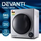 Devanti 5kg Tumble Dryer Fully Auto Wall Mount Kit Clothes Machine Vented Silver