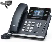 Yealink SIP-T44W - Power Adapter Included -12 VoIP Accounts. 2.8-Inch Color Disp