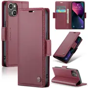 CaseMe iPhone 13 mini Folio Wallet Case Cover Apple Side Closure 13mini [Wine]