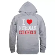 Nicholls State University Colonels NSU NCAA College I Love Hoodie Sweatshirt