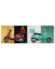 Empire Art Direct Special Delivery Frameless Free Floating Tempered Glass Panel Graphic Wall Art Set of 2