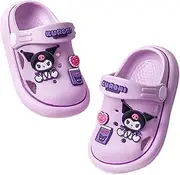 [Many Rainbows] Kuromi & Heart Clogs Slip on Water Shoes Casual Summer for Girls Kids Children