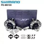 New Shimano Deore XT PD-M8100 SPD XC MTB Mountain Bike Clipless Pedals & Cleats