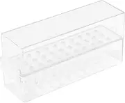 Beaupretty Transparent Nail Drill Bit Storage Box Slot Holder for Nail Grinding Tools Durable and Practical Organizer for Manicure Supplies Easy Access Clean Desktop