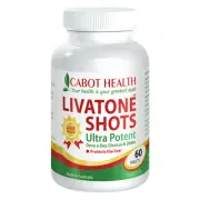 New Cabot Health Livatone Shots 60 Tablets Ultra Potent Liva Tone Liver Health