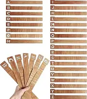 26 Pcs Vinyl Record Dividers, Alphabetical dividers for vinyl records A-Z,Wooden Record Dividers for LP Albums Storage, Vinyl Record Alphabet Separators for Album CD DVD Media Book Shelf Storage