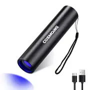 UV Flashlight USB-B Rechargeable 365nm Black Light Flashlight for Pet Stains