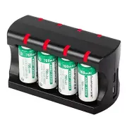 Professional RCR123A 8 Charger 3.7V Arlo Battery Charger + Type-C Charging Cable