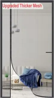 Upgraded Magnetic Screen Door Thicker 255g/㎡ Reinforced Mesh,Reversible L