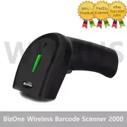 BizOne Wireless Barcode Scanner 2000 2D QR Laser Barcode Reader USB Windows Mac