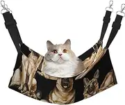 EdWal German shepherd print Soft Sleeping Hammock Cat Hammock for Cage Hanging,Pet Hammock Bed Adjustable for Small Animals