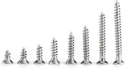 Self-Tapping Screws, Wood Screw, Screws Assortment Kit, Nickel-Plated Carbon Steel Screws Set M2 Drive Screws for Home and Office Appliance for Soft Metal Sheet, Plastic, Wood