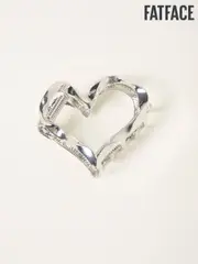FatFace Silver Tone Metal Heart Claw Clip (F02956) | $20