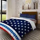 Star Flag Full size Bedding Comforter Sets,Soft America Red White Blue