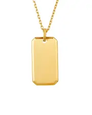 ADORNIA Stainless Steel Dog Tag Necklace