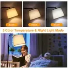 (Us Standard)Floor Lamp 10W 950Lumens Iron+Fabric Shade 3 Color Temperature A AU