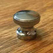 1/4"-24 Chrome Upright/Vertical Piano Action Bracket Bolt Knobs, Single Knob