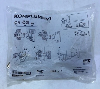 Ikea Komplement Soft Close Hinge for PAX 4-Pieces 302.145.04