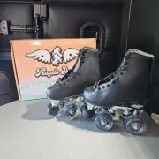 Angels Skates Kids / Women’s Roller Skates - Size 1 Thunder Black With Chuck