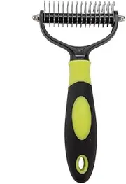 WEART Pet Hair Removal Brush Double Sided Dog Cleaning Tools Accessories Fur Trimming Cat Grooming Brush Comb for Puppy Animal Care (Color : Yellow, Size : S)