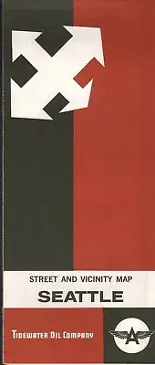 1962 Tidewater Road Map: Seattle NOS