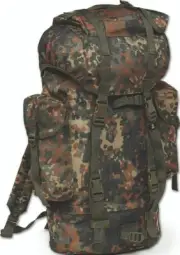 Brandit 65L Rucksack - Flecktarn - Bag Backpack Hiking Camo Travel Polyester