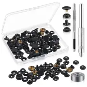 200Pieces (50Sets) 15MM Snap Fastener Kit Tool Snap Button kit Snaps for Leat...