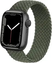 iXTRA Lace Braided Solo Loop Compatible With Apple Watch Band 38 40 41 42mm 44 45 46 49mm for Men Women, Stretchy Nylon Elastic Sport Wristband for iWatch Series Ultra1/2 SE 1/2 10 9 8 7 6 5 4 3 2 1
