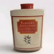 NEW Yardley Sandalwood Perfumed Talc 1770 London 200g Tin Discontinued Retro 96